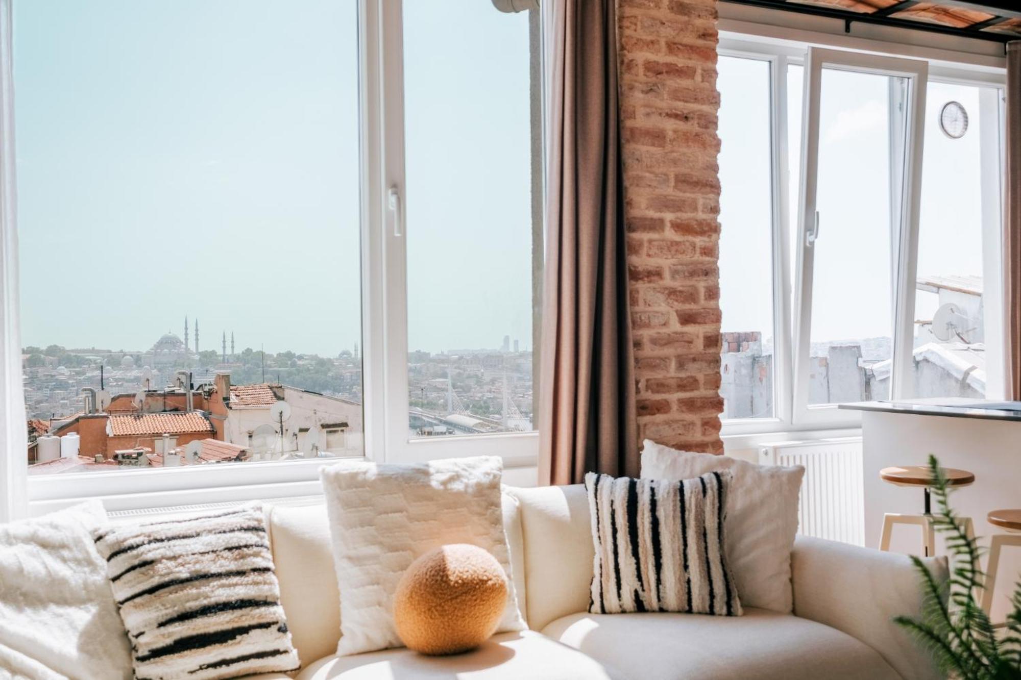 Flat W City View Near Galata Tower In Istiklal Ave Istanbul Exterior foto